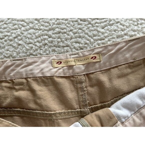 Sportif USA Womens Shorts 100% Organic Cotton Mid Rise Tan/Beige Size 8 - Picture 6 of 13